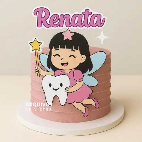 Topo de Bolo Fada do Dente Renata - Studio