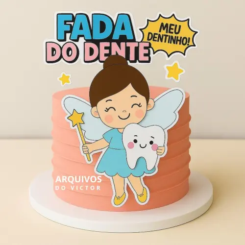 Topo de Bolo Fada do Dente - Studio