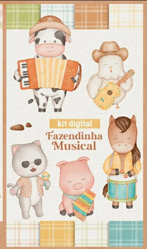 Kit Digital Fazendinha Musical - PNG