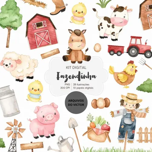 Kit Digital Fazendinha - PNG