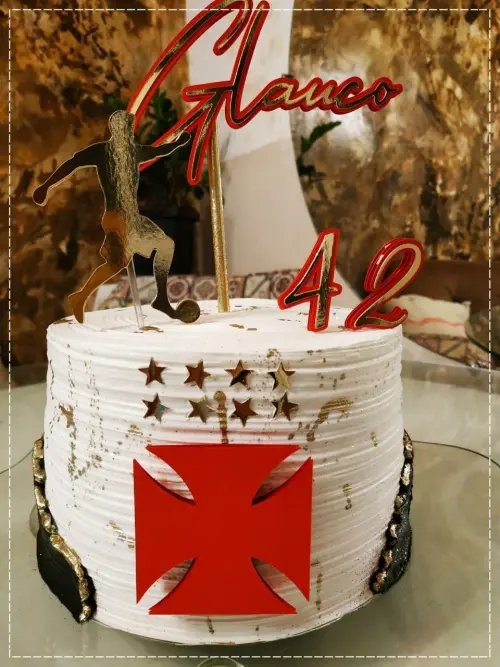 Topo de Bolo Vasco 42 anos - Studio