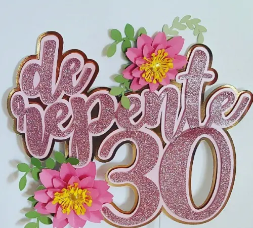 Topo de Bolo De repente 30 - Studio