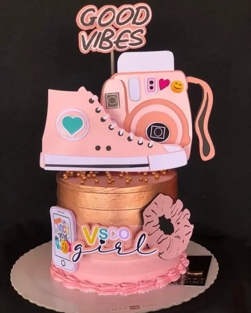 Topo de Bolo Good vibes - Studio