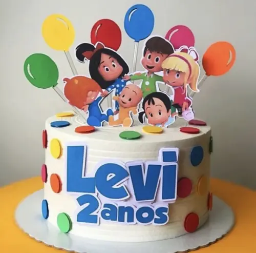 Topo de Bolo Cléo e Cuquim Levi - Studio