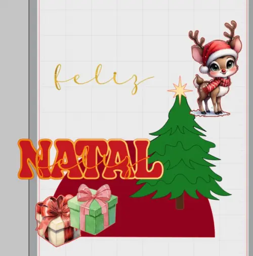 Topo de Bolo Feliz Natal - Studio