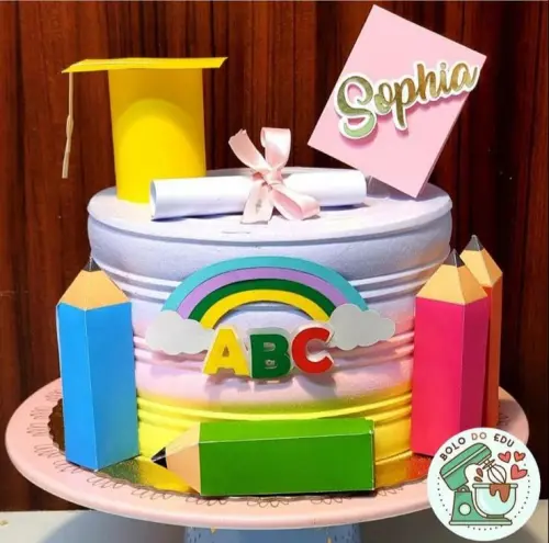 Topo de Bolo ABC Sophia - Studio