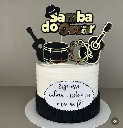 Topo de Bolo Samba Oscar - Studio