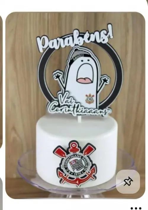 Topo de Bolo Vai Corinthians- Studio