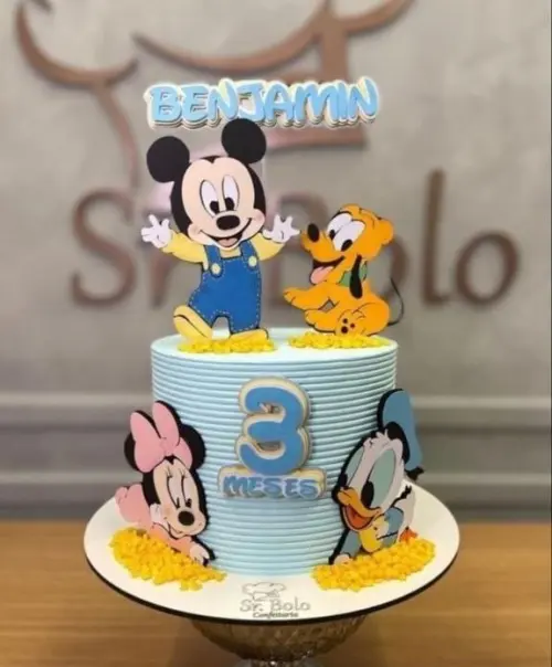 Topo de Bolo Mickey Baby Benjamin - Studio