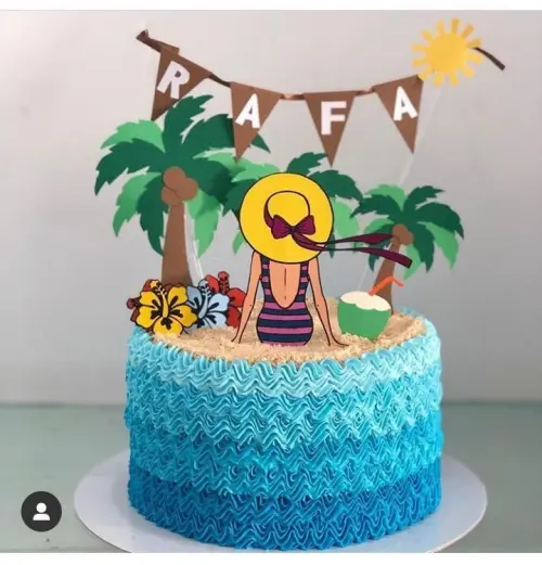 TOPO DE BOLO PRAIA TARDEZINHA RAFA - STUDIO