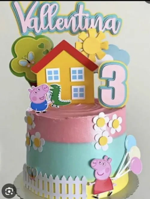 Topo de bolo Peppa pig Vallentina  - Studio