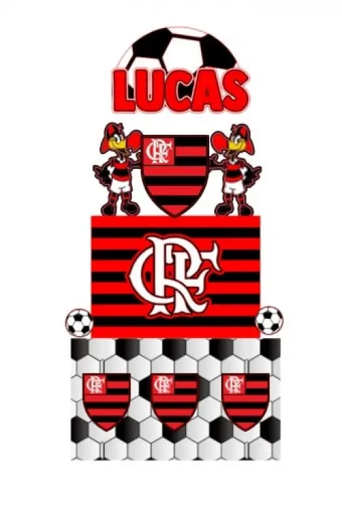 Topo de Bolo Flamengo Lucas - Studio