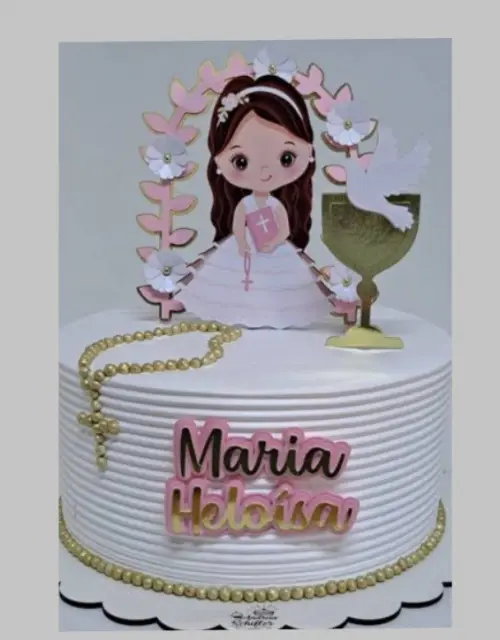 Topo de Bolo Eucaristia Maria Heloísa - Studio