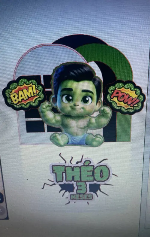 Topo de Bolo Hulk Baby Theo - Studio