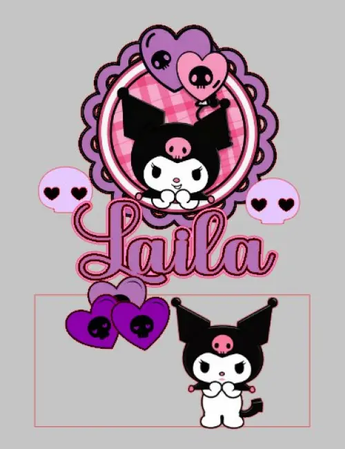 Topo de Bolo Kuromi Laila - Studio