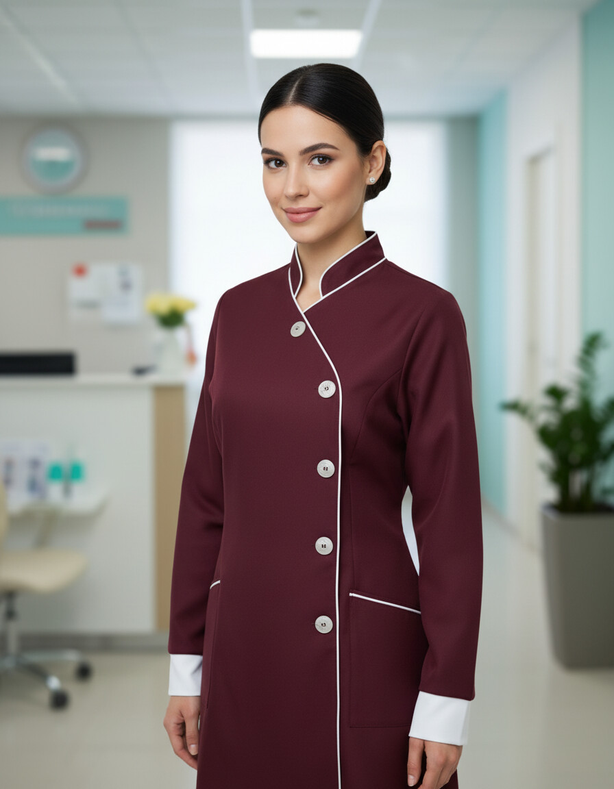 Jaleco feminino para área da beleza e saúde