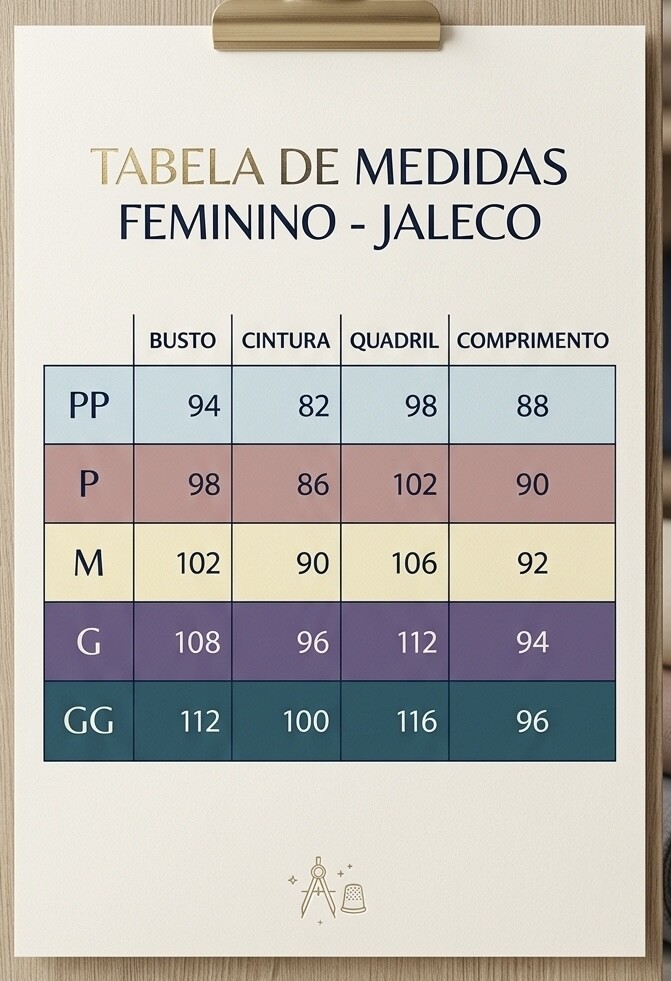 Jaleco feminino para área da beleza e saúde