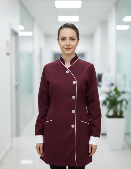 Jaleco feminino para área da beleza e saúde