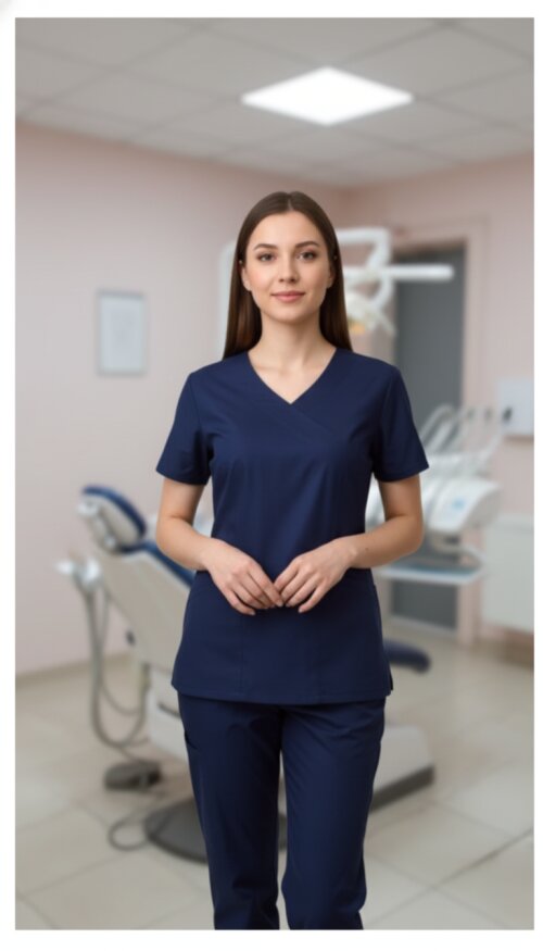 Scrub pijama cirúrgico em gabardine