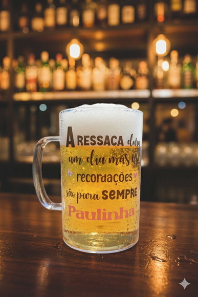 Caneca de Chopp Personalizada 300ml Acrílico Kit com 20