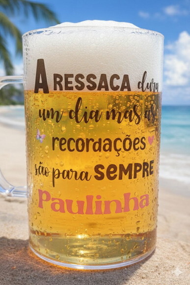 Caneca de Chopp Personalizada 300ml Acrílico Kit com 20