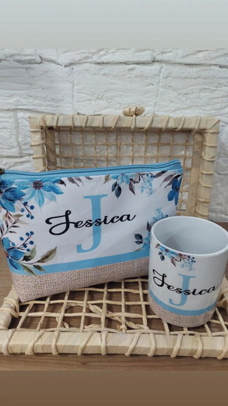 Kit Personalizado – Caneca de Porcelana + Necessaire