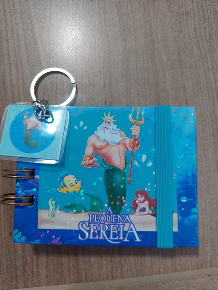 Kit 10 Chaveiro Pequena Sereia para Colorir 30 Páginas