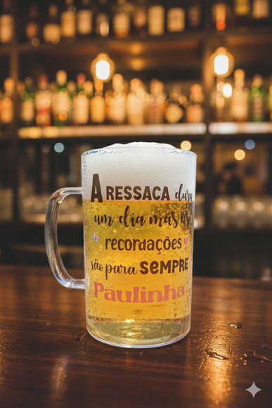 Caneca de Chopp Personalizada 300ml Acrílico Kit com 20