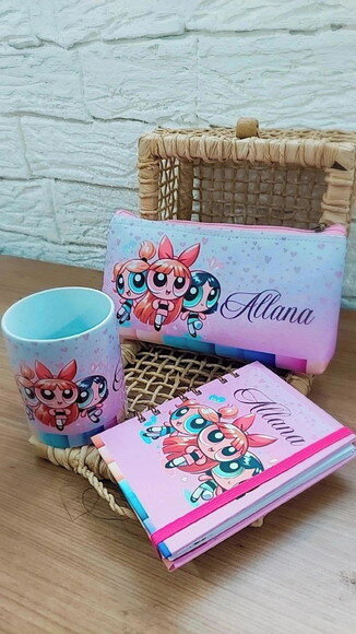 Kit Personalizado – Necessaire, Caneca e Bloquinho