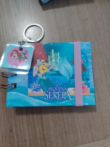 Kit 10 Chaveiro Pequena Sereia para Colorir 30 Páginas