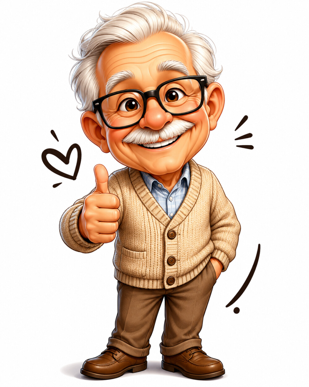Caricatura Personalizada para Homenagem Avós
