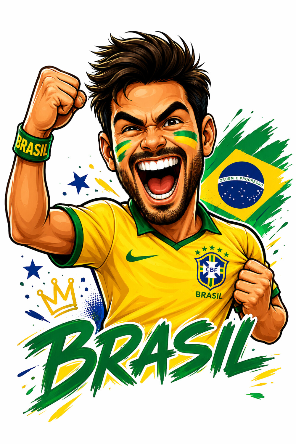 Caricatura Personalizada para Torcedor Estilo Cartoon