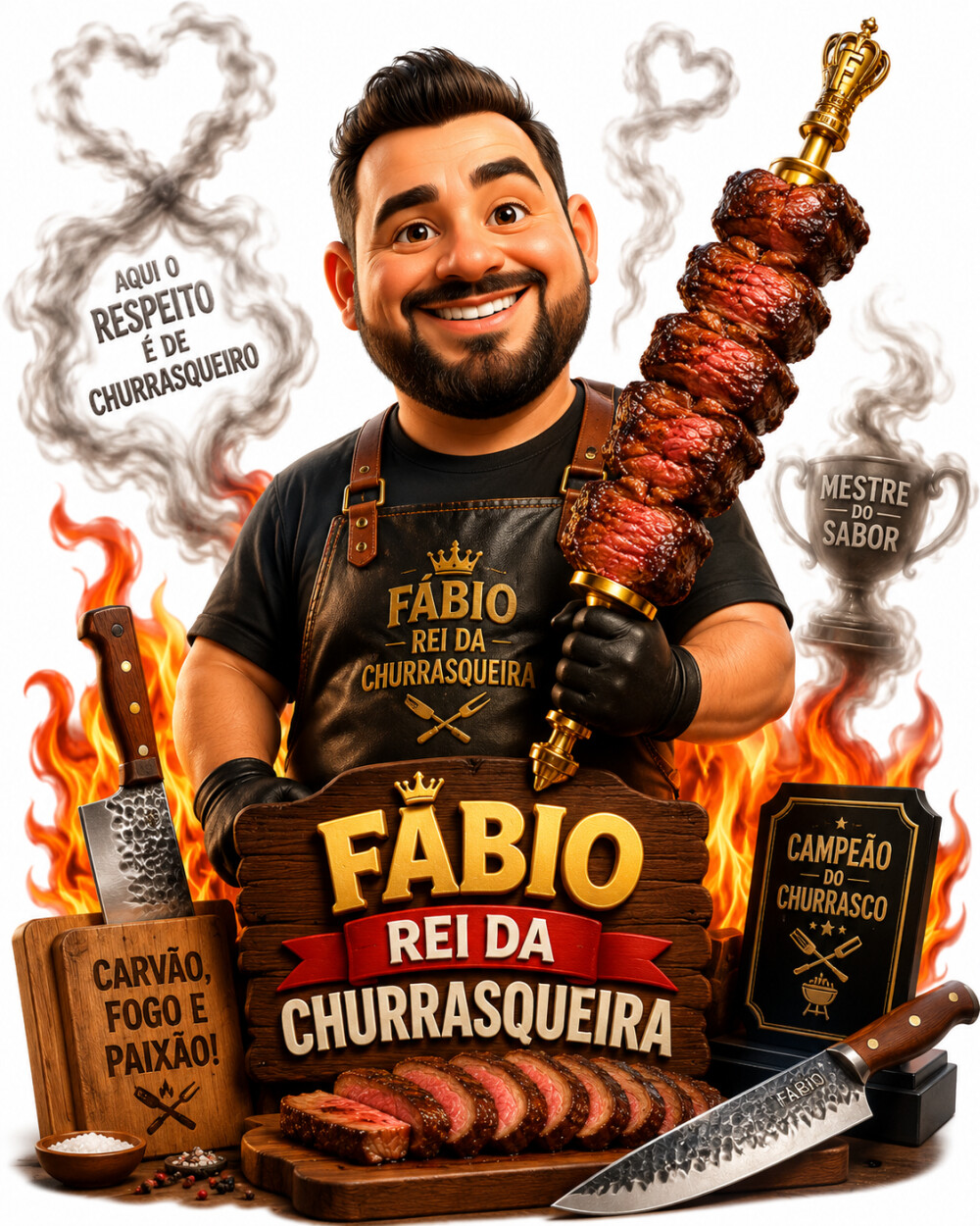 Caricatura Personalizada de Personagem Estilo Cartoon 3D Arte
