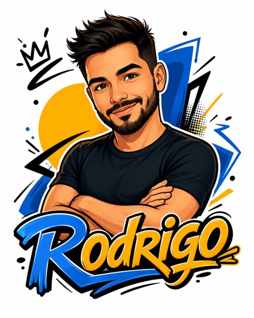 Caricatura Personalizada Estilo Cartoon Arte com Nome