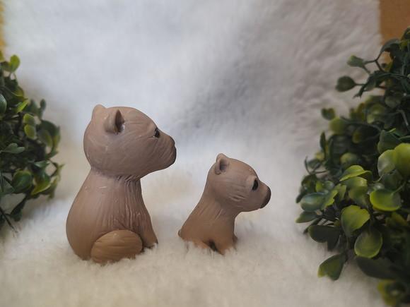 Aplique Capivara Mãe e Filho