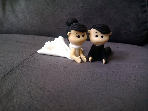Aplique casal deitado