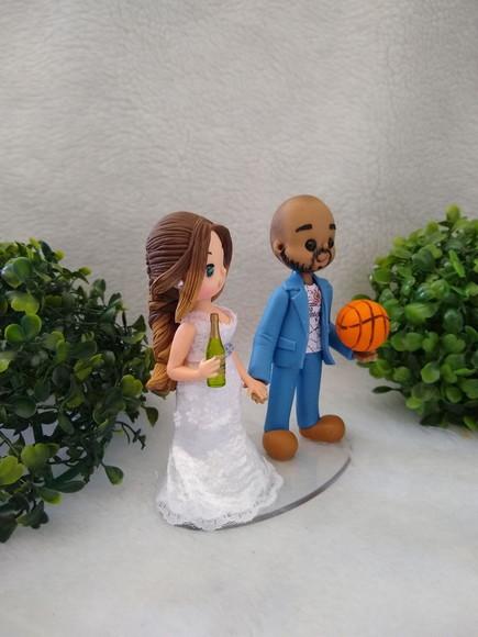 Casal de noivinhos basquete
