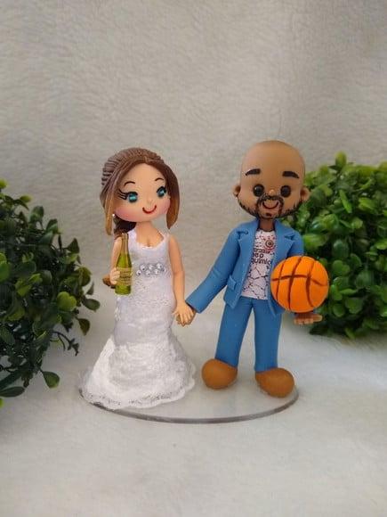 Casal de noivinhos basquete
