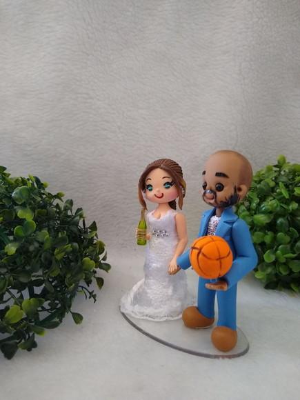 Casal de noivinhos basquete