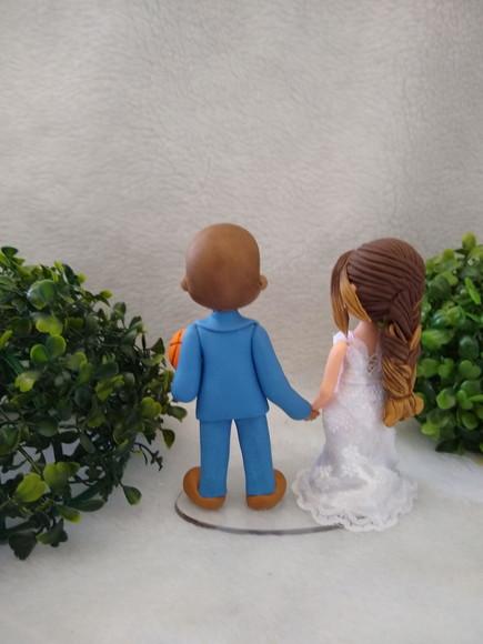 Casal de noivinhos basquete