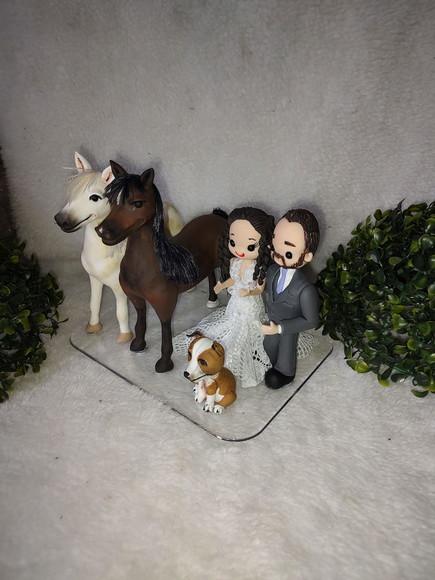 Casal de Noivinhos com Pet e 2 Éguas