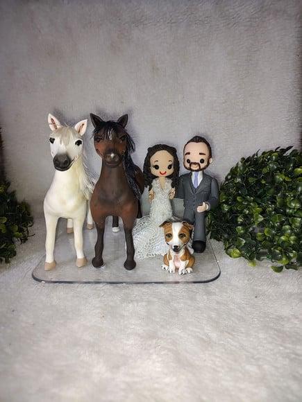 Casal de Noivinhos com Pet e 2 Éguas