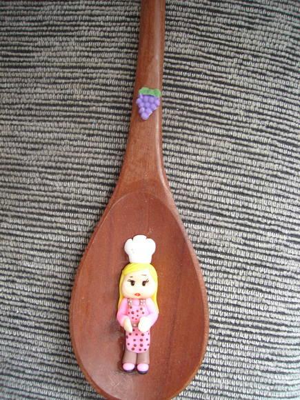 Colher De Pau Decorada