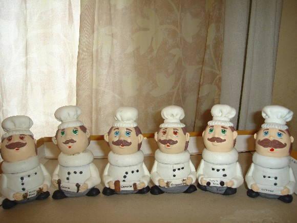 conjunto de condimento cozinheiro