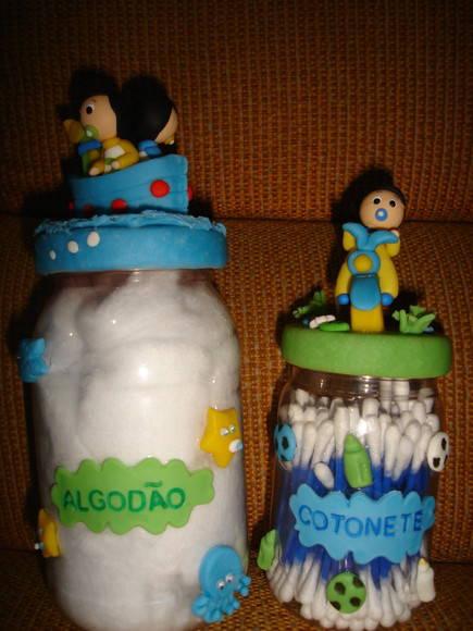 Conjunto para gemeos cotonete e algodão