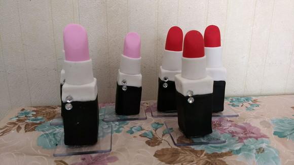 Decoração mesa batom