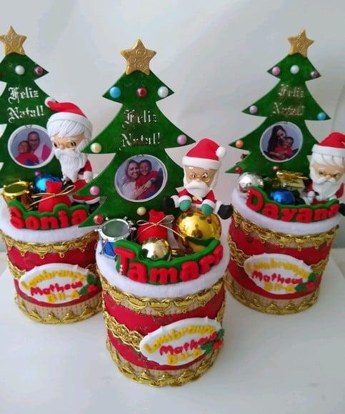 Lata decorada, Natal, presente de Natal
