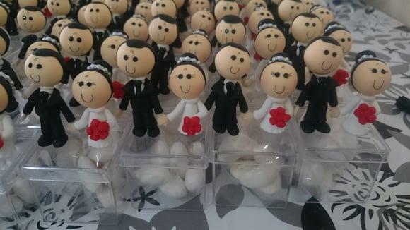 Lembrancinha Casamento Casal na Caixinha Acrilica
