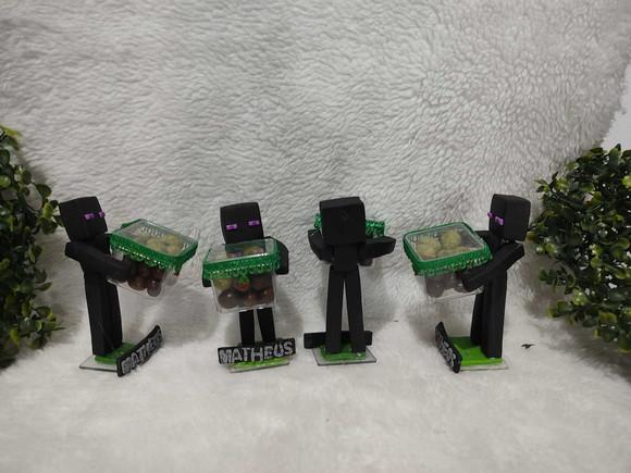 Lembrancinha Minecraft Enderman Caixinha Acrílico