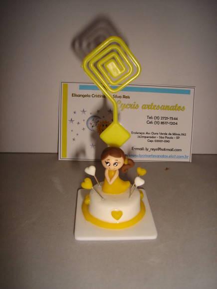 lembrancinha princesa no bolinho porta recado